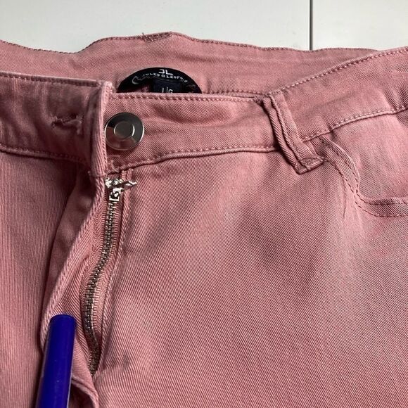 JULES & LEOPOLD,Pink Skinny Jeans, Lace Up ankles, Cropped - Picture 11 of 12